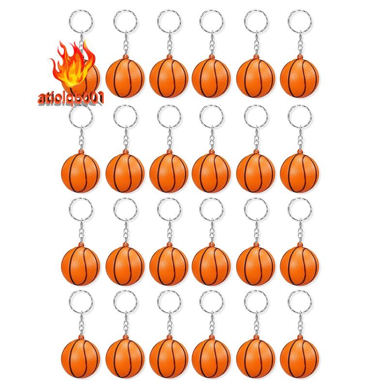 Set 24 Móc Khóa Hình Quả Bóng Rổ Mini Dễ Thương