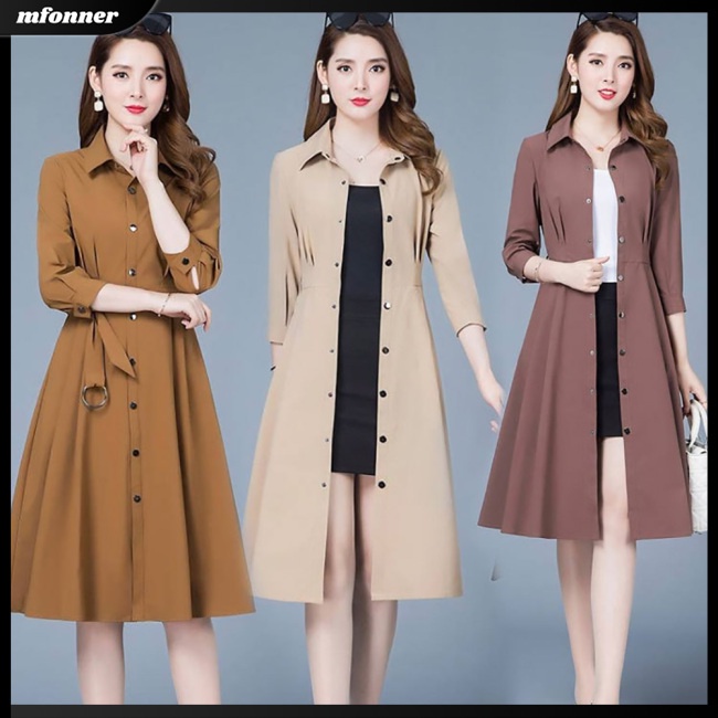 Áo Khoác Tay Dài Cổ Bẻ Dáng Ôm Thời Trang Cho Nữ