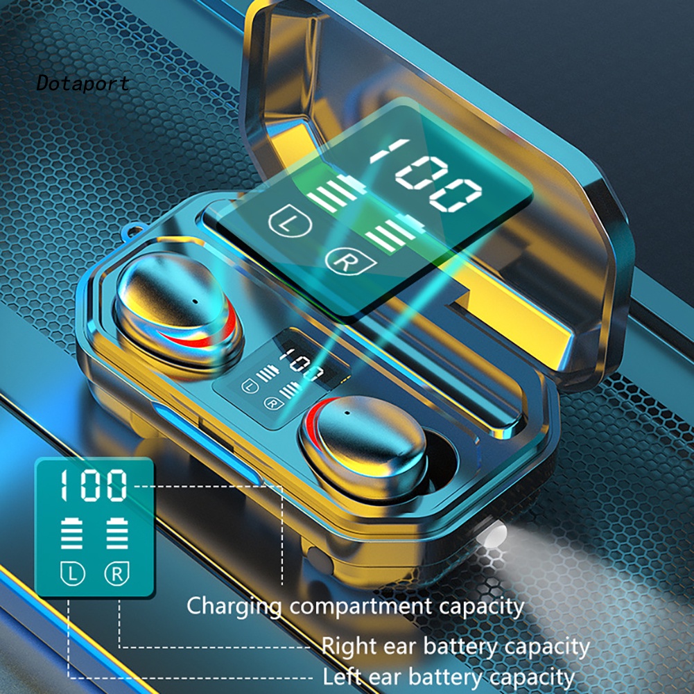 Tai Nghe Bluetooth 5.1 TWS M15 Màn Hình LED Kèm Hộp Sạc Chống Nước