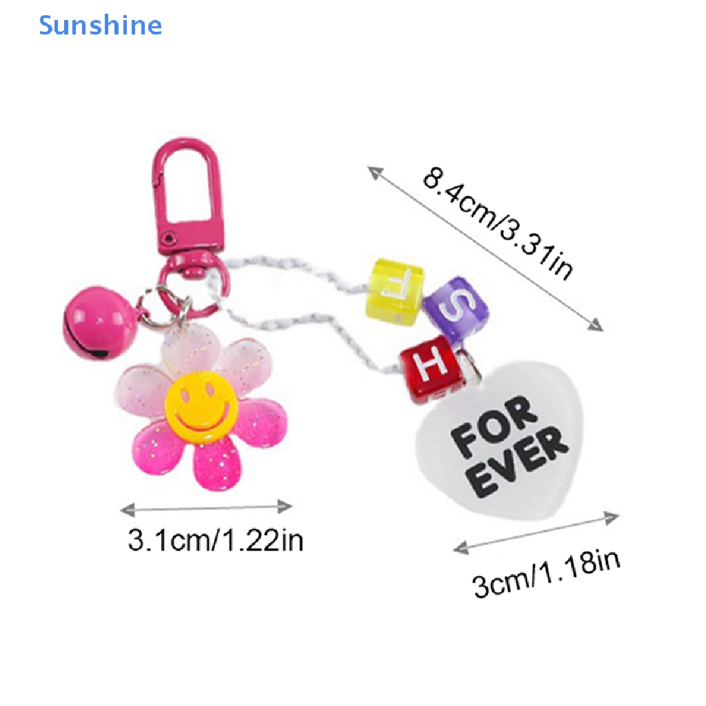 1 Móc Khóa Hình Hoa Hướng Dương Nhiều Màu Dễ Thương