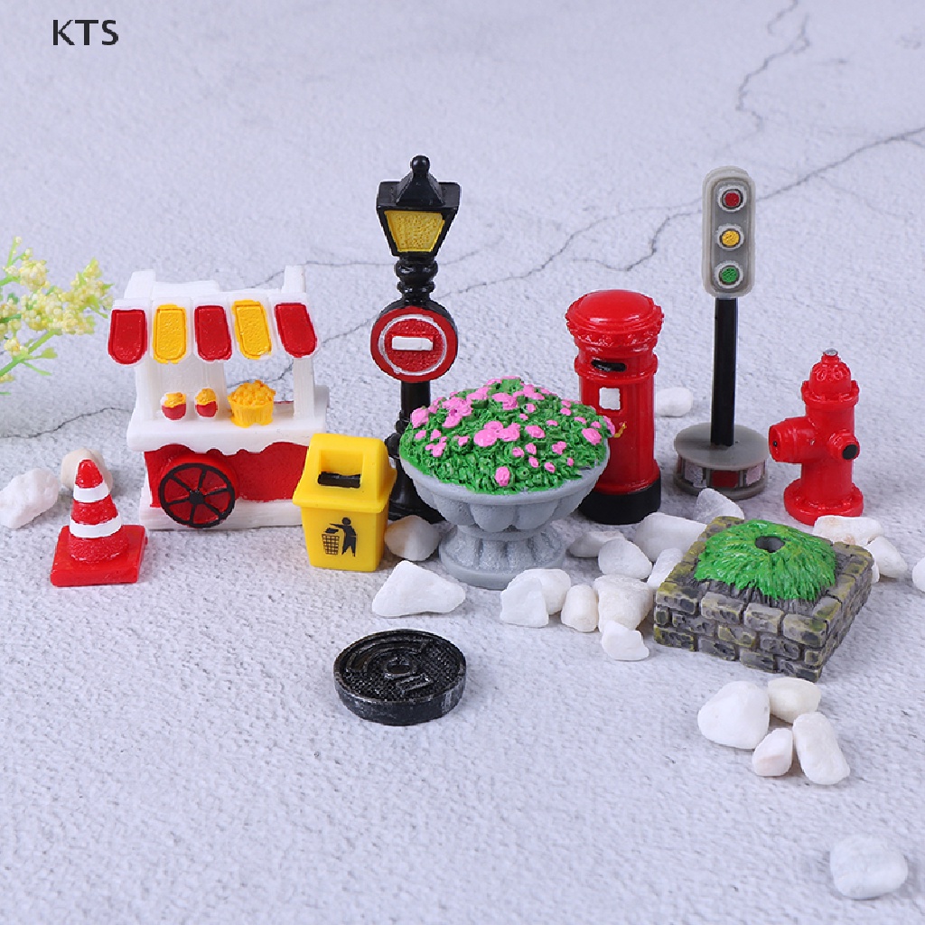 1 Đồ trang trí Cảnh Đường Phố Mini Trang Trí Tiểu Cảnh