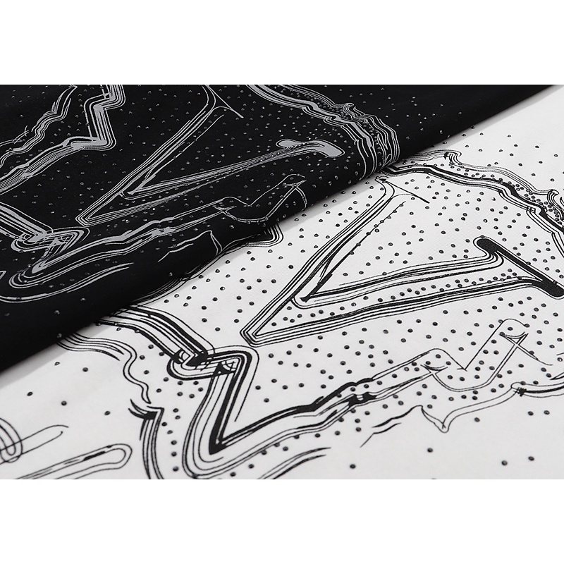 Ver88sa &amp; - Áo Thun Tay Ngắn Cổ Thuyền In logo Trước Ngực + Mũi Khoan Nóng Phong Cách Cổ Điển Mới Nhất Thời Trang Cho Nam Và Nữ