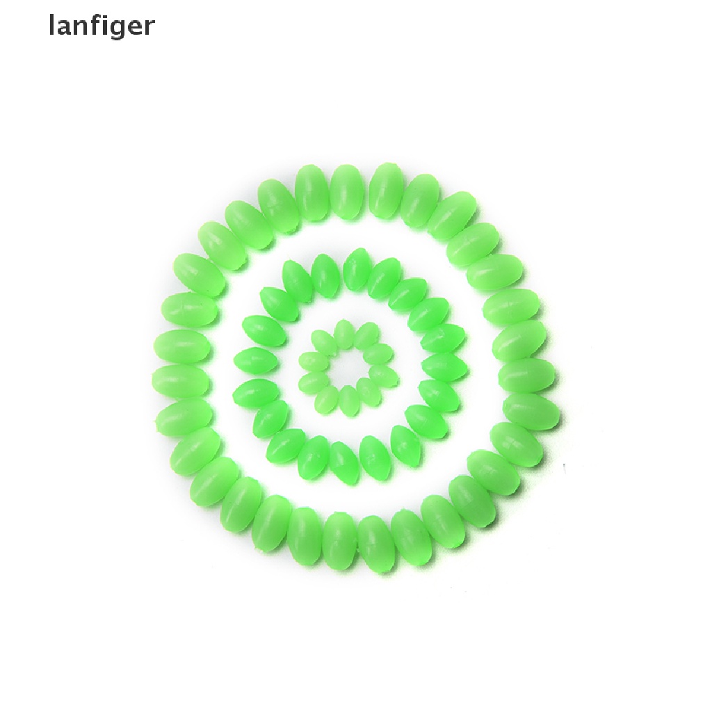 Set 100 Hạt Phát Sáng Hình Oval Mềm Mại Kích Thước 5mm / 8mm / 10mm Dùng Trong Câu Cá