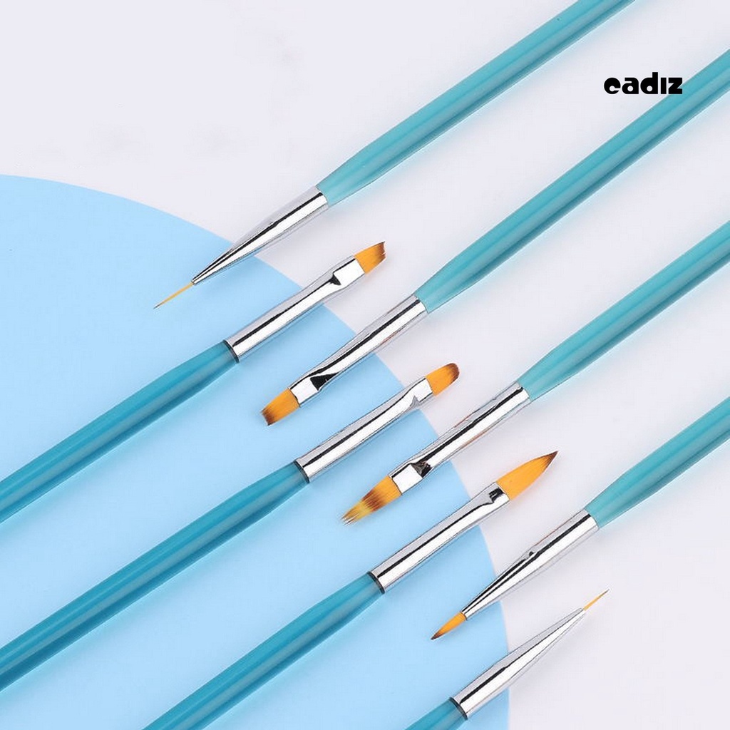 Bộ 8 Cây Bút Vẽ Móng Tay Bằng Lông Mềm Không Nhuộm Màu DIY