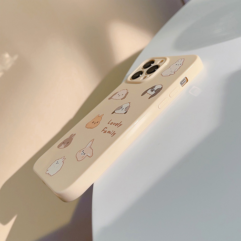 Ốp Điện Thoại TPU Dẻo Họa Tiết Hoạt Hình Chú Thỏ Dễ Thương Chống Trầy Cho IPhone 11 12 13 14 Pro Max