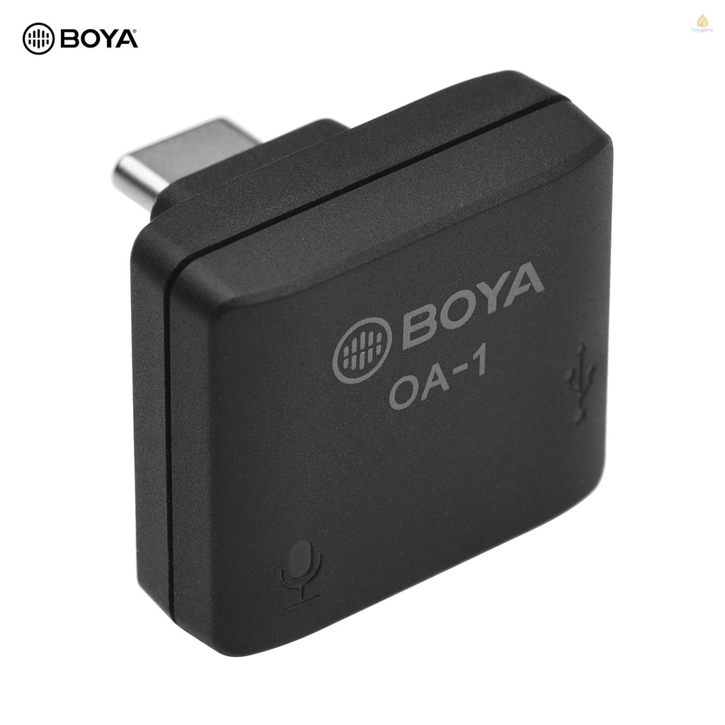 Đầu Chuyển Đổi Âm Thanh BOYA BY-OA1 Mini Kèm Cổng Sạc 3.5mm TRS Cho DJI OSMO Action