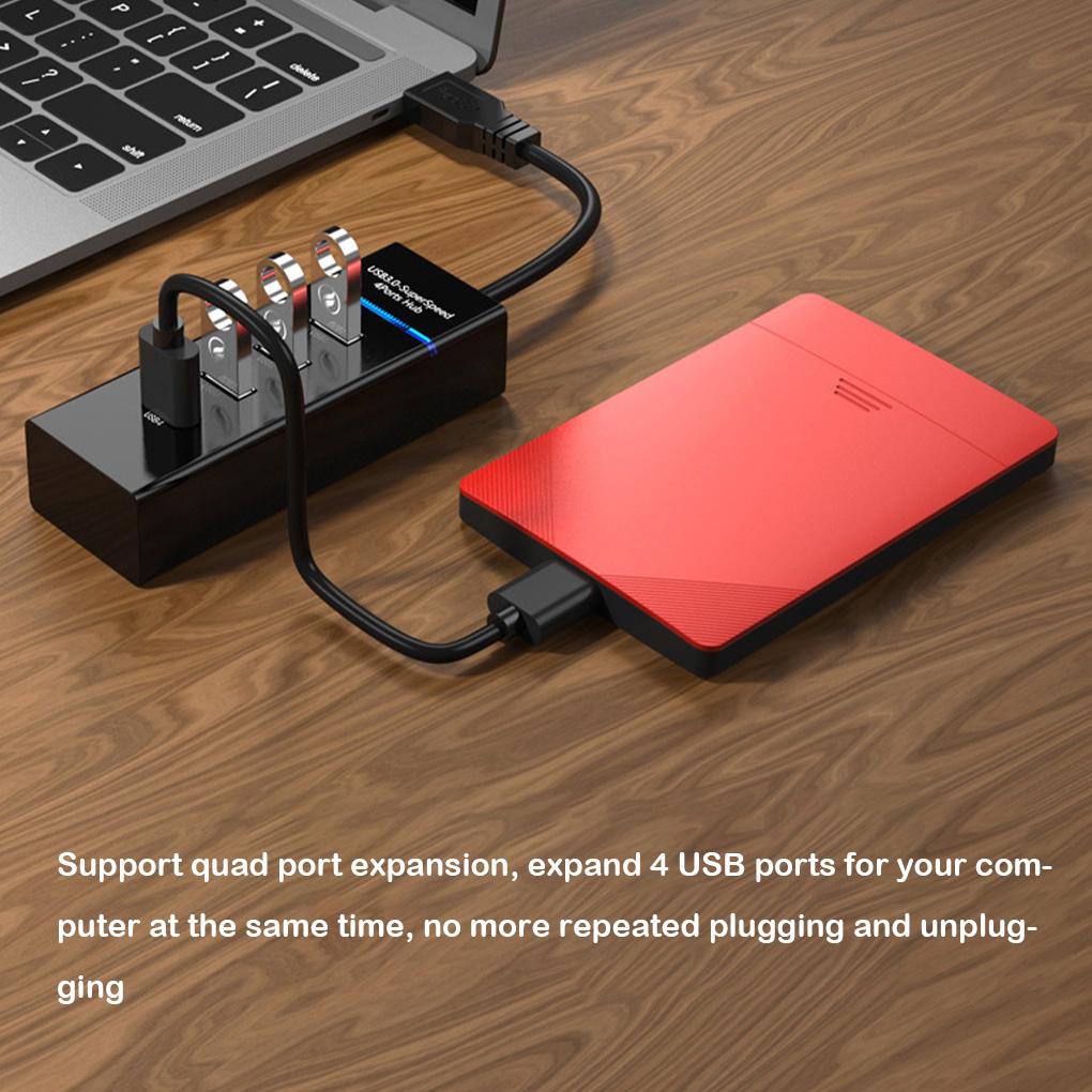 Bộ Chia 4 Cổng USB 3 0 Bằng ABS Kèm Bàn Phím U-disk Tiện Dụng Cho Camera / Máy Tính Để Bàn