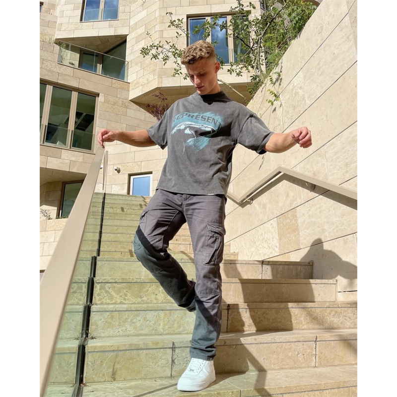 Rep-resent - Teen-tage Tee &amp; - Xu Hướng Mới Nhất Thời Trang Cổ Điển Cá Mập Giặt Nước In Họa Tiết Cổ Điển Đường Phố Cao Cấp Tay Ngắn Jrcfmhsdj