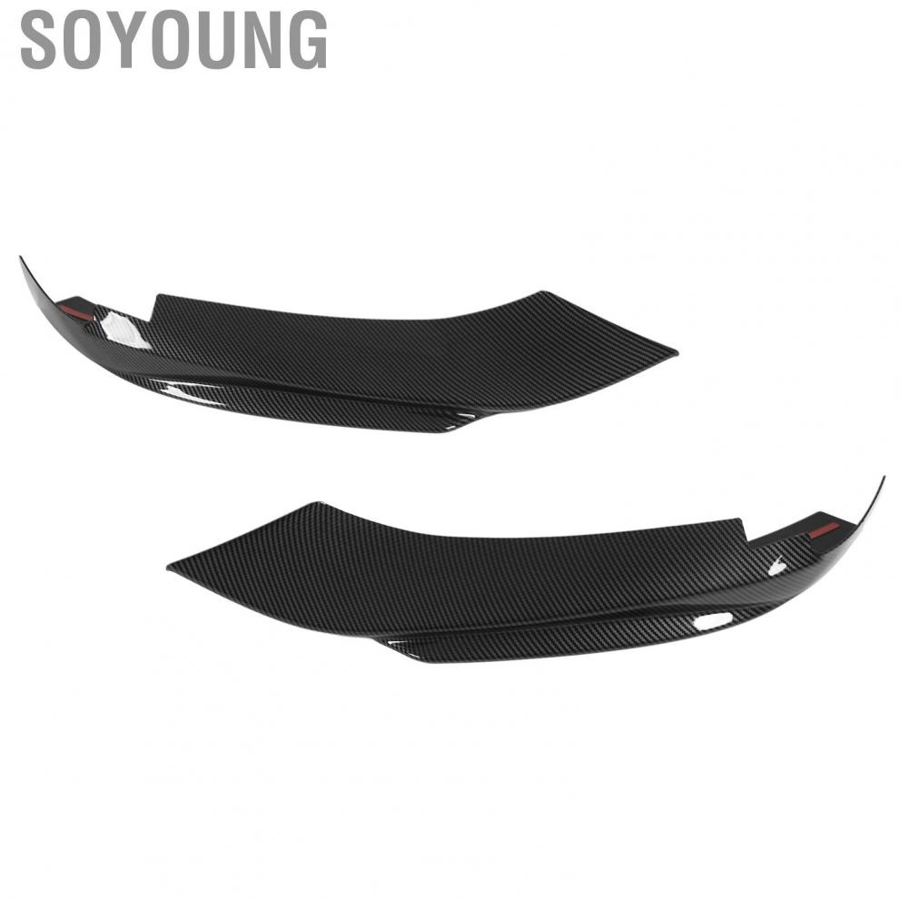 Soyoung Front Bumper Lip Wing Spoiler Long Durability Exquisite Craftsmanship Carbon Fibre Style for Vehicle
