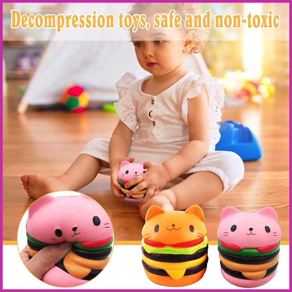 Đồ Chơi Mềm Mại Hình Hamburger Giúp Giảm Căng Thẳng