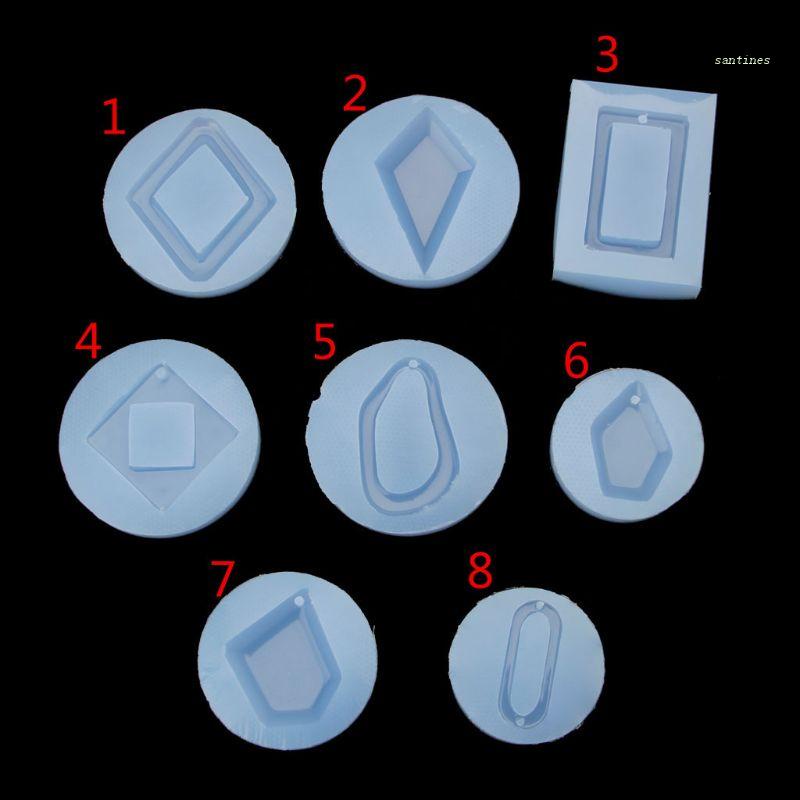 Khuôn Làm Móc Khóa Bằng Silicone Hình Oval Sáng Bóng