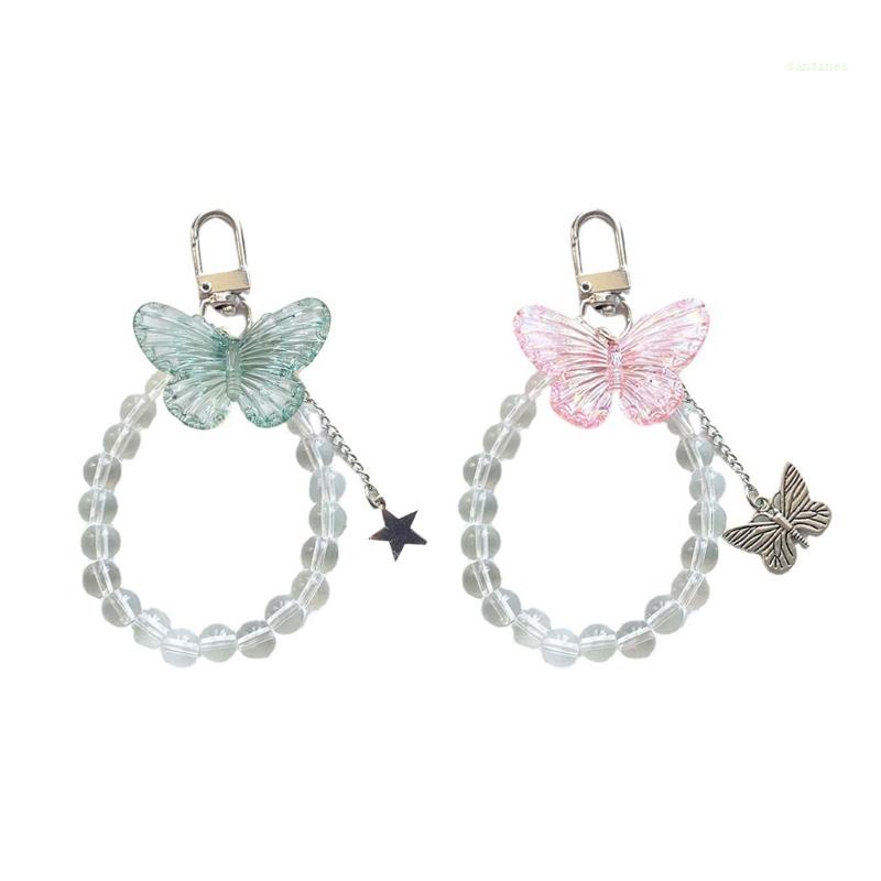 San * Ốp Điện Thoại Hình Bướm Có Dây Đeo Bảo Vệ Cho Nữ Ro