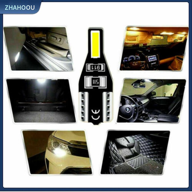 ☃Phụ Kiện Trang Trí Nhà Cửa Kiểu Dáng Dễ Thương Xinh Xắn☃ Set 10 Bóng Đèn Led T10 194 168 6000k Dc 12v Siêu Sáng Dành Cho Ô Tô