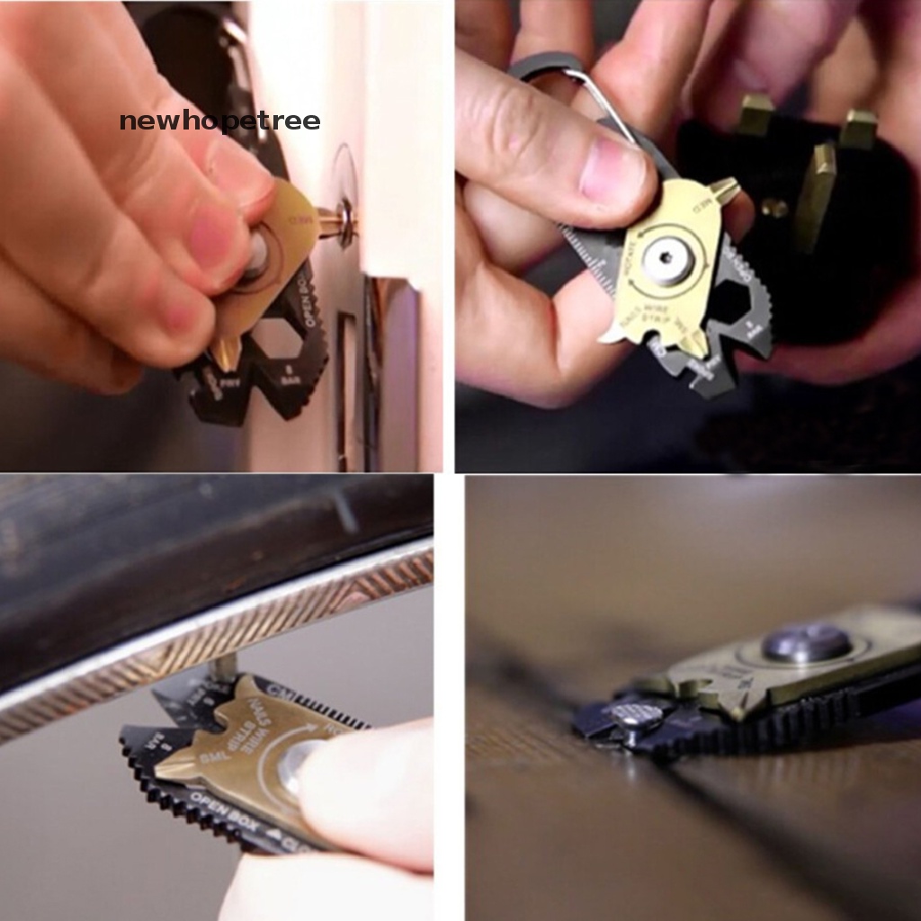 Móc Khóa Kiêm Dụng Cụ Mở Nắp Chai Mini 20 Trong 1 Bỏ Túi Tiện Dụng