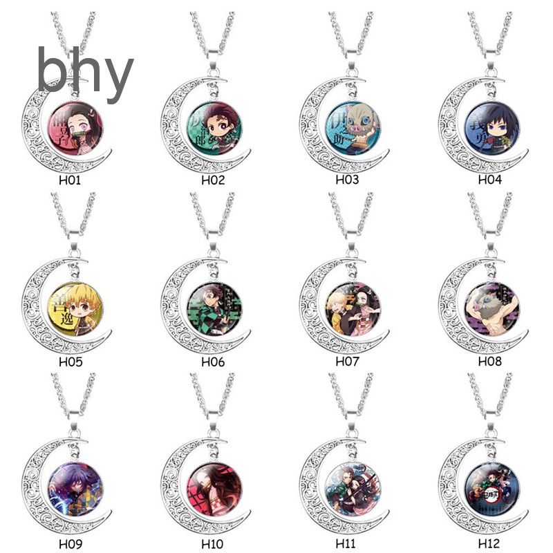 Vòng cổ Mặt Hình Anime Demon Slayer Kamado Tanjirou Time Gem Cho Fan Hâm Mộ
