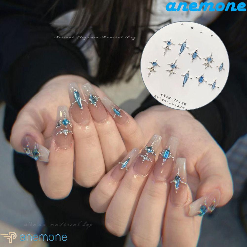 Phụ Kiện Trang Trí Móng Tay Nghệ Thuật DIY|Hạt Thép Mặt Kính Mini Trang Sức / Móng Tay