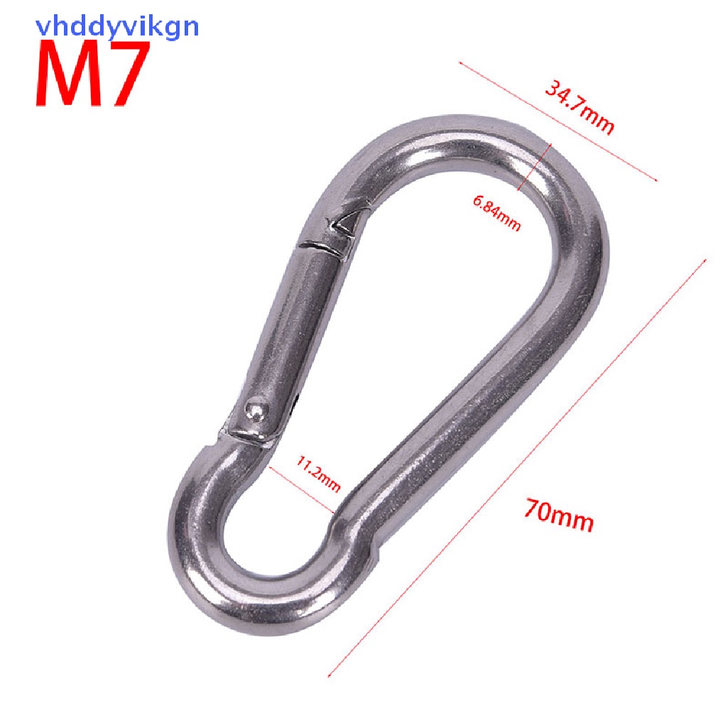 Móc Khóa Carabiner Bằng Thép Không Gỉ 304 Tháo Gỡ Nhanh