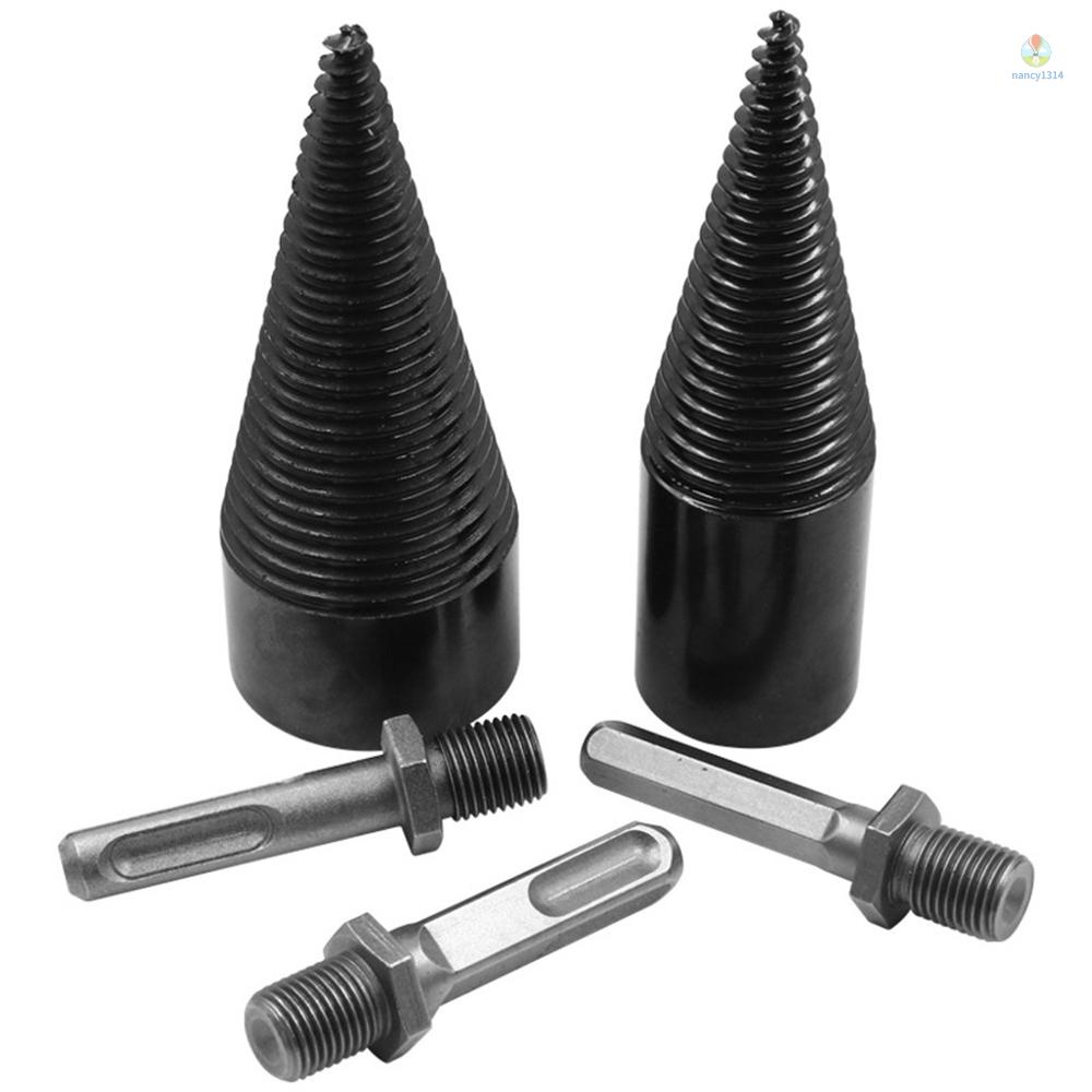 Mũi Khoan Gỗ Hình Nón 42mm Kèm 3 Trục Có Thể Tháo Rời (Tròn, Vuông, Lục Giác)