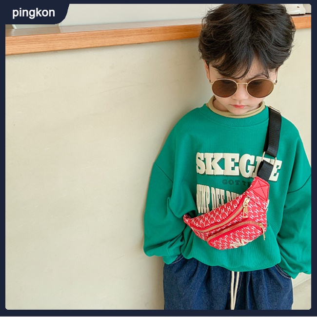 Túi Đeo Chéo Ngực Mini Có Khóa Kéo Thời Trang Cho Bé