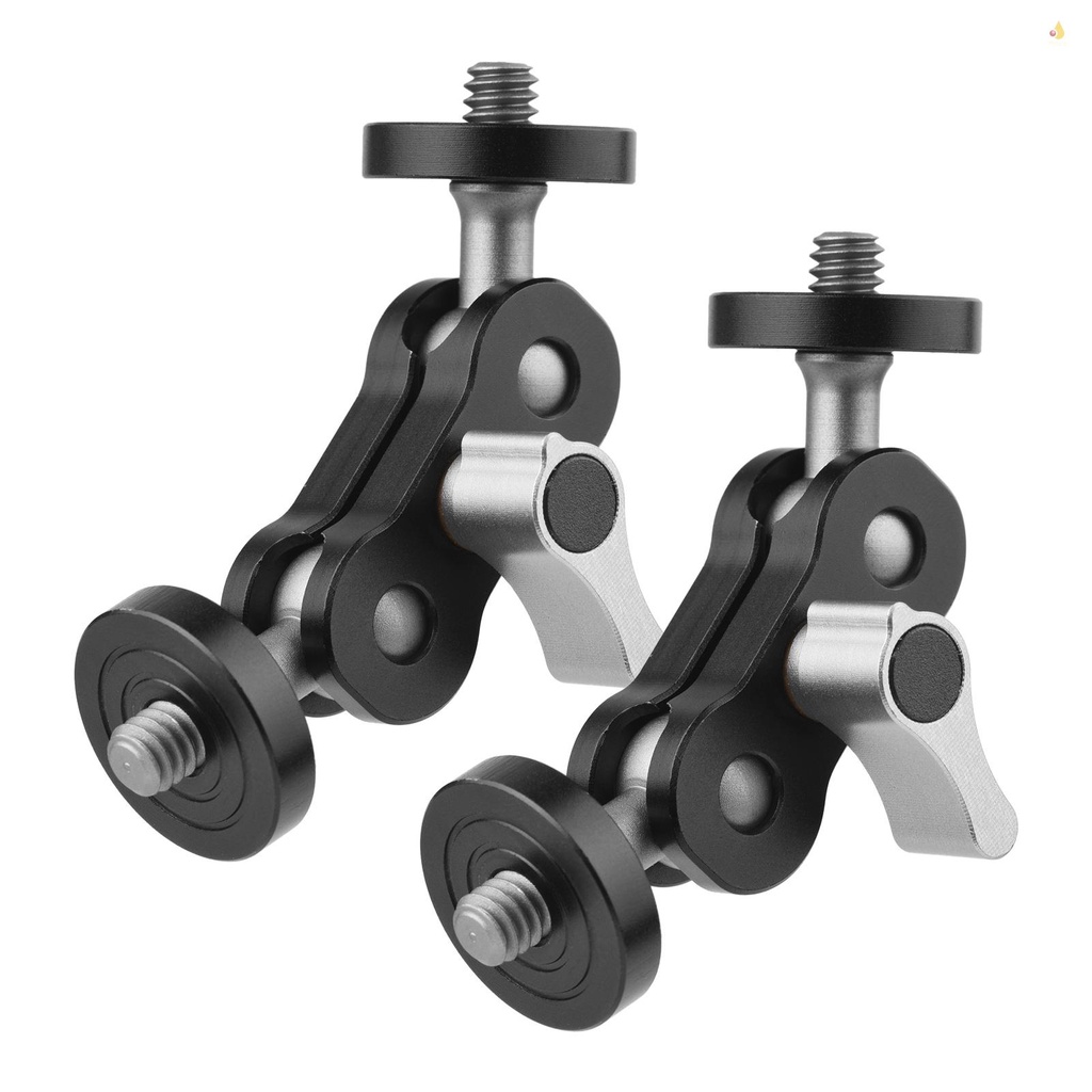 Cánh Tay Nối Dài Andoer MA-75 Bằng Hợp Kim Nhôm Với Ốc Vít 1 / 4 Inch Linh Hoạt Kép Gắn Màn Hình Đèn LED / Video