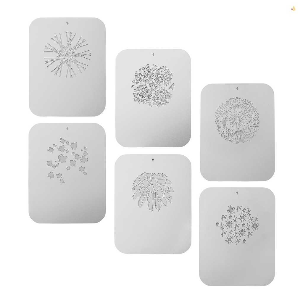 Bộ 6 Thẻ Đồ Họa Gobos Bằng Kim Loại Với Họa Tiết Rỗng Để Chụp Ảnh