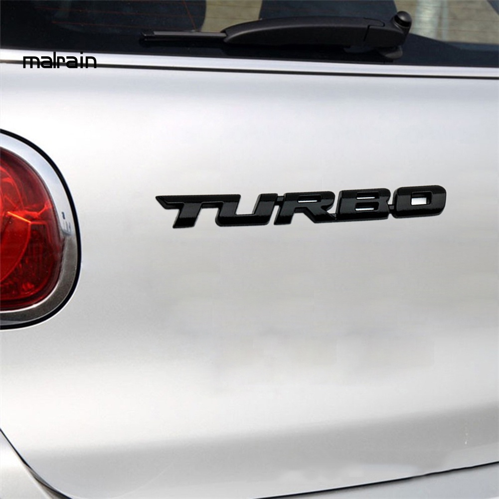 Miếng Dán Chữ Turbo 3D Dùng Trang Trí Xe Hơi Xe Máy