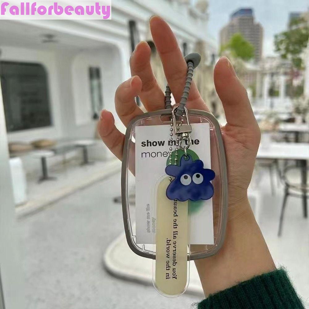 Fallforbeauty Bao Đựng Thẻ / Chìa Khóa / Thẻ Bằng PVC Trong Suốt Phong Cách Hàn Quốc