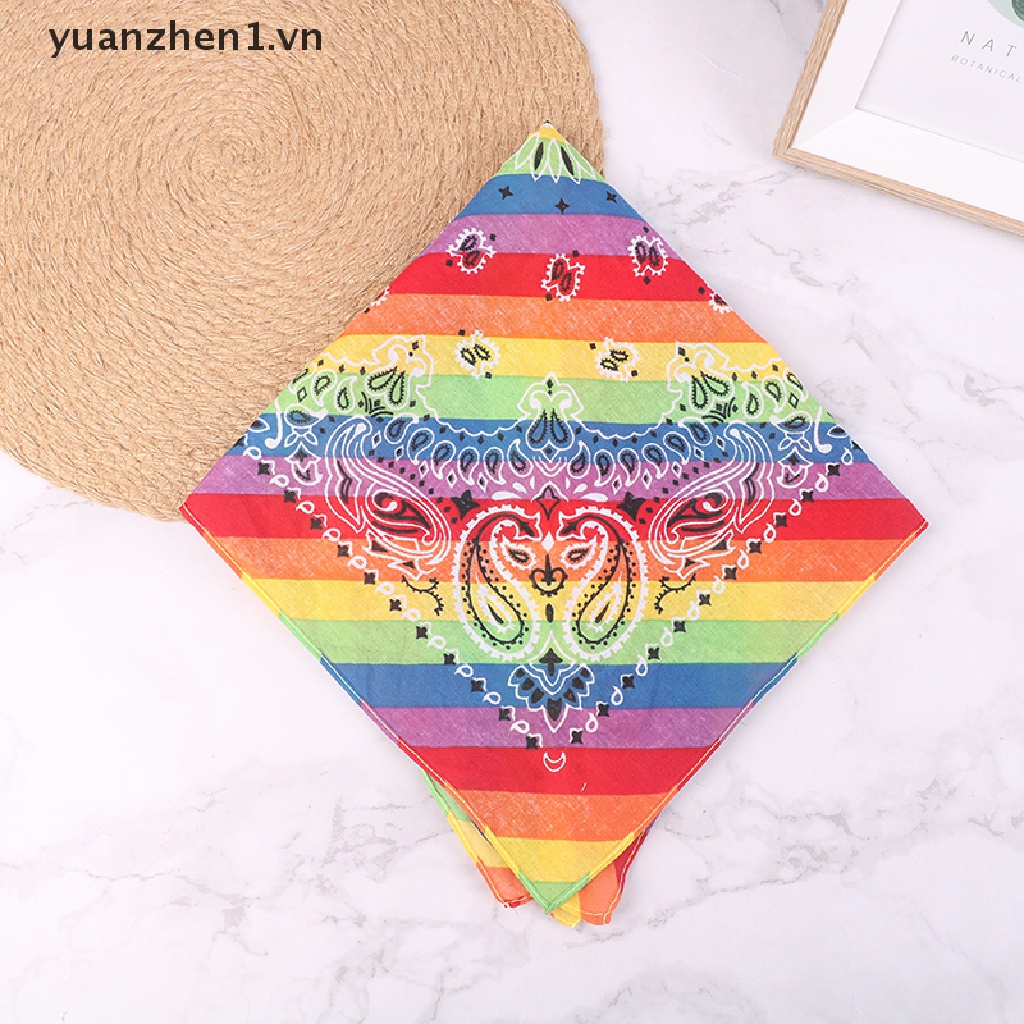 Khăn Choàng Cổ Bandana Vuông 55cm 6 Màu Chất Liệu Cotton Có Túi Tiện Dụng