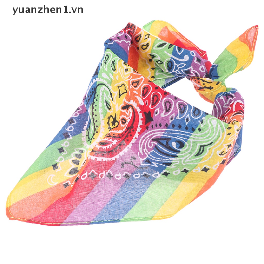 Khăn Choàng Cổ Bandana Vuông 55cm 6 Màu Chất Liệu Cotton Có Túi Tiện Dụng