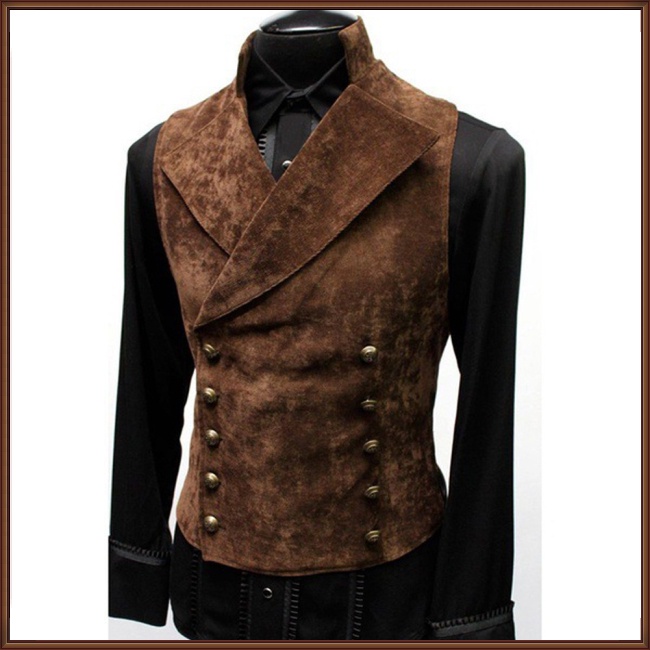 Jaz Áo Khoác Da Lộn Cổ Đứng Dáng Ôm Hai Hàng Nút Màu Trơn Thoáng Khí Không Phai Thời Trang Cho Nam