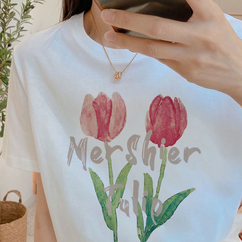 NRVP Áo Thun 100% Cotton Tay Ngắn Phong Cách Hàn Quốc Mới