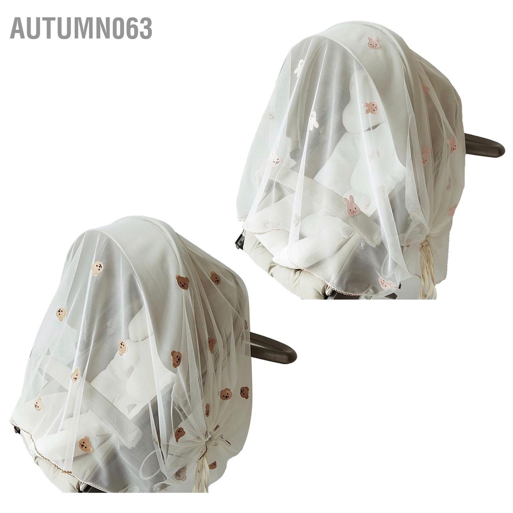 Autumn063 Xe Đẩy Gió Bóng Thoáng Khí Họa Tiết Hoạt Hình Có Thể Điều Chỉnh Đa Năng Lưới Dành Cho Trẻ Sơ Sinh