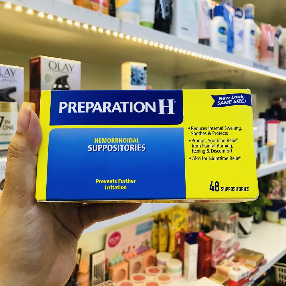 Viên Đặt Trĩ Preparation H Suppositories 48 Viên