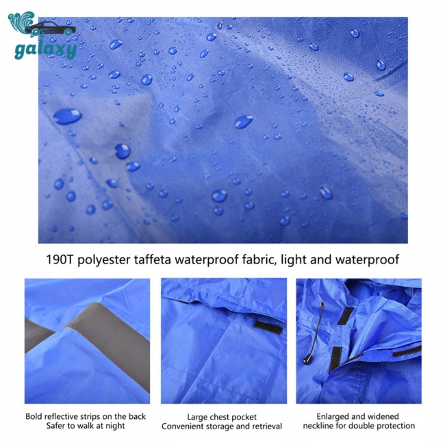 Galaxy Áo Mưa Chống Thấm Nước Có Mũ Trùm Tiện Dụng Cho Các Hoạt Động Ngoài Trời