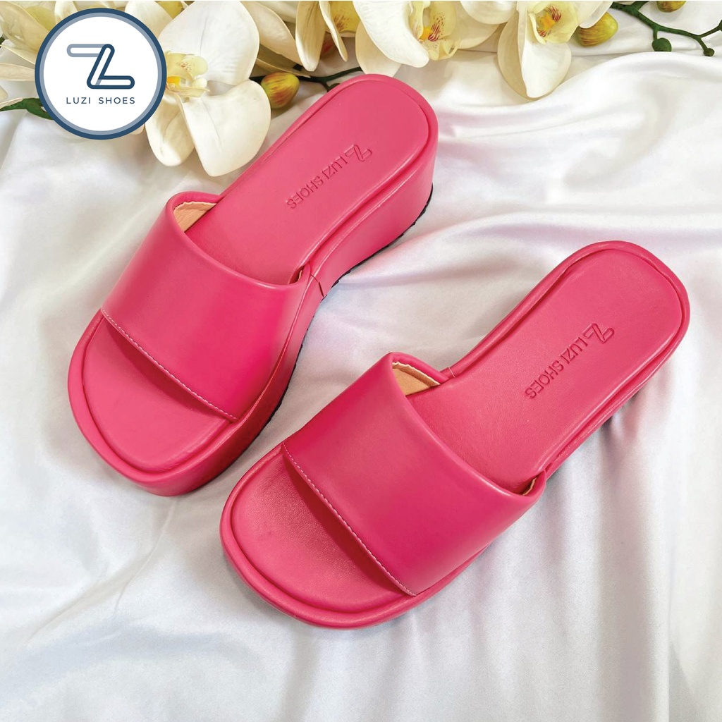 [HÀNG FULLBOX] Dép bánh mì quai ngang bản to cao 5p đi biển, Dép nữ quai ngang đế xuồng đi chơi mùa 