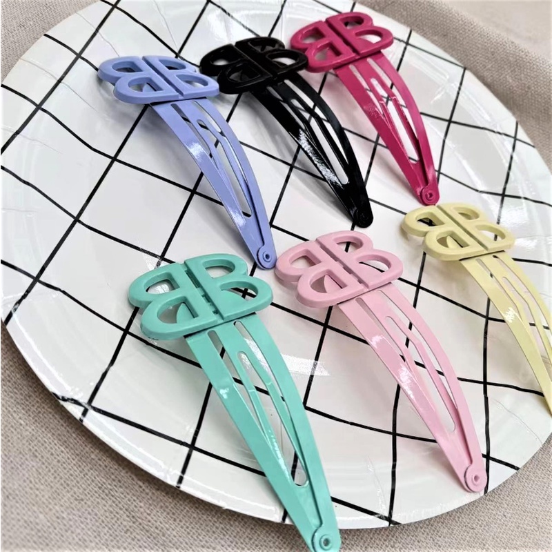 Kẹp Tóc B Bằng Kim Loại In Chữ B Cho Nữ Y2K Bangs