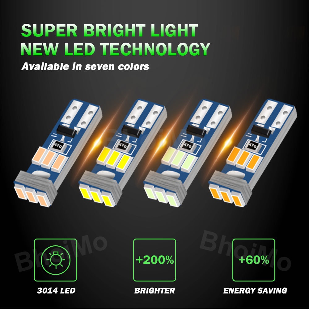 Đèn LED T5 2021 9SMD W3W 3014 17 73 74 27 21 T5 DC12V Chuyên Dụng Cho Bảng Điều Khiển Xe Hơi