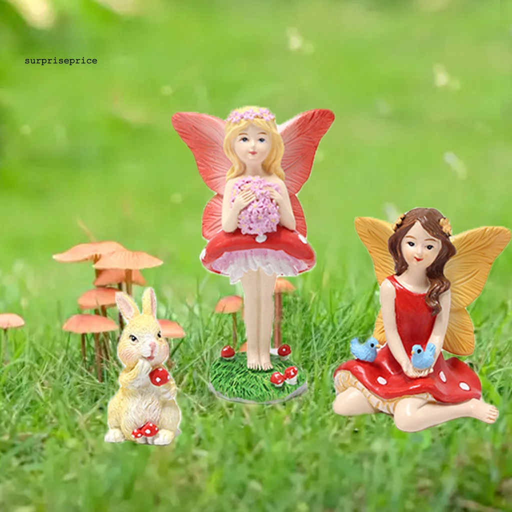 Spa Bộ 3 Tượng Nấm Ba Chiều Bề Mặt Mịn Trang Trí Nhà Cửa Thủ Công Mỹ Nghệ Cổ Tích