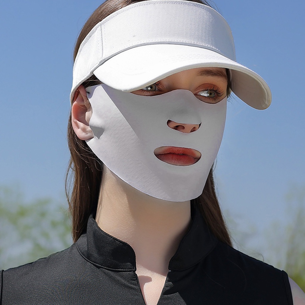 Mặt Nạ Lụa Lạnh Hai Lớp Màu Trơn Dạng Móc Đeo Tai Bảo Vệ Mặt Cho Nữ