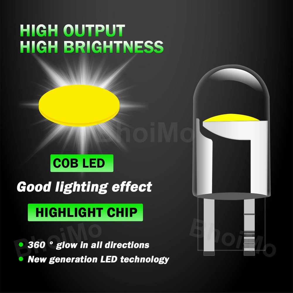 Đèn Led COB T10 Siêu Ngắn Gắn Biển Số Xe Hơi / Xe Máy W5W 194 168 DC12V