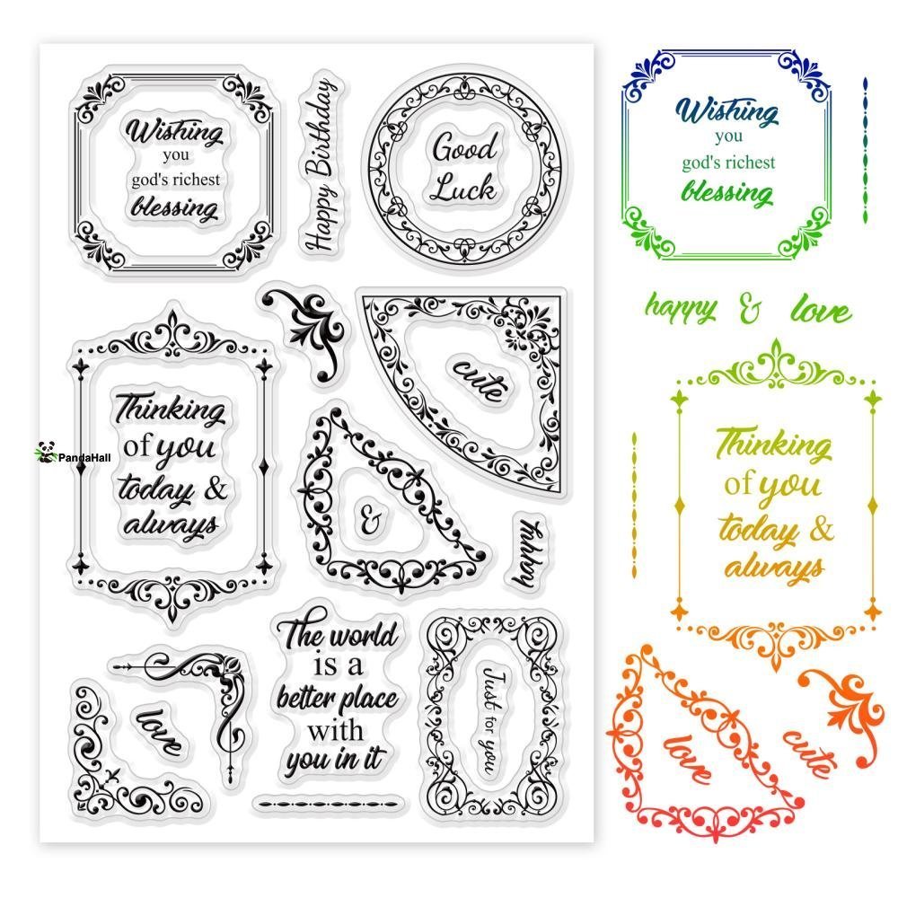 1 Tấm Tem Đóng Dấu TPR Bằng Nhựa Acrylic Và Gỗ / Kim Loại / Da Kích Thước 16x11cm