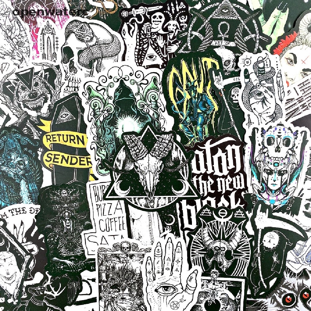 Bộ 50 Miếng Dán Hoạt Hình Trang Trí Ván Trượt DIY