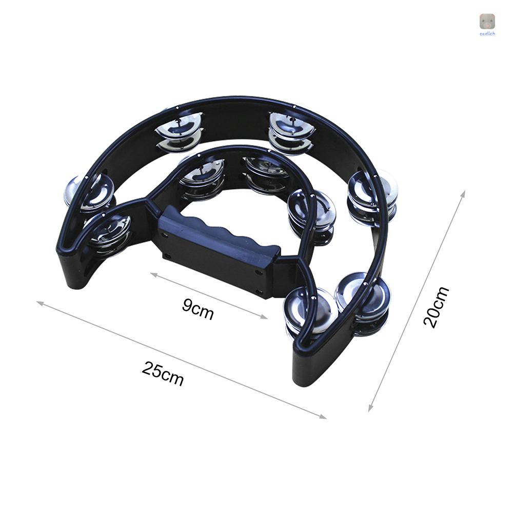 Trống Lục Lạc Cầm Tay Hai Hàng Bằng Nhựa Và Kim Loại Dành Cho Người Lớn Và Trẻ Em