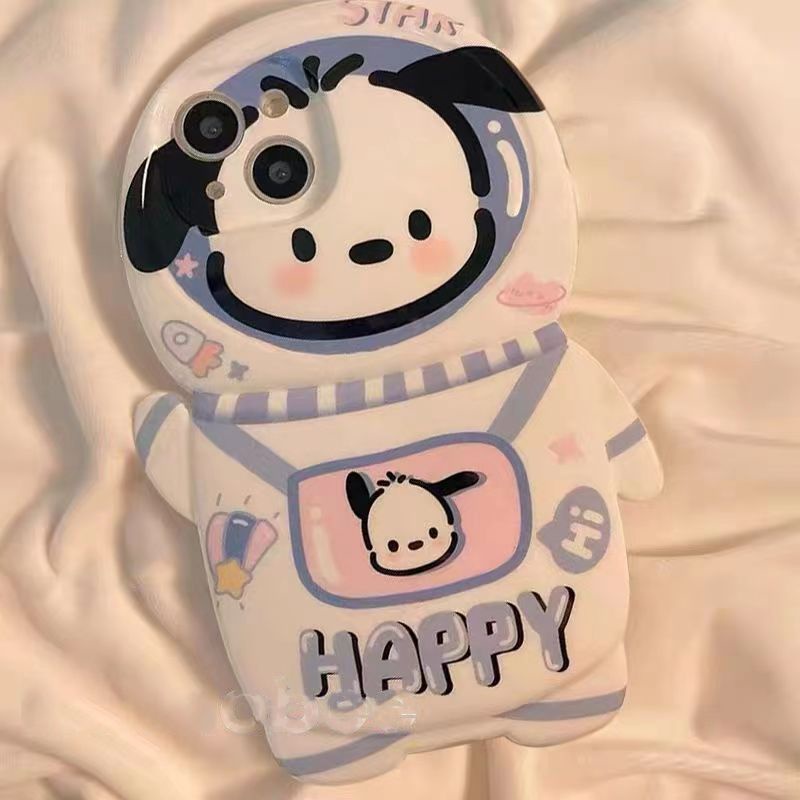 ✅Ốp Điện Thoại Màu Tím Họa Tiết Phi Hành Gia Dễ Thương Cho Iphone 14Promax 12 11 Plus Xs 7 13 8 UQ6C