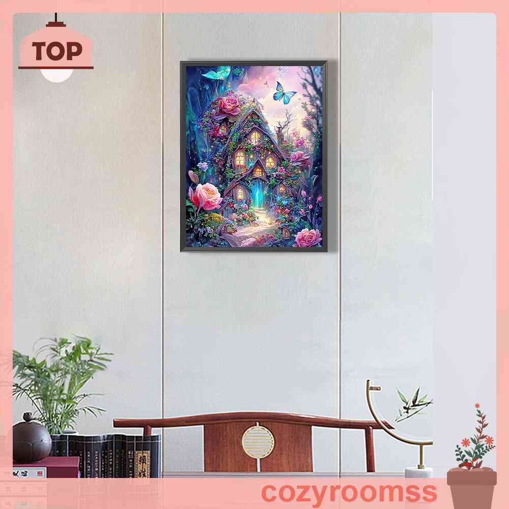 Bộ Tranh Đính Đá 5D Tự Làm Toàn Diện Họa Tiết Hoa Trang Trí Nhà Cửa