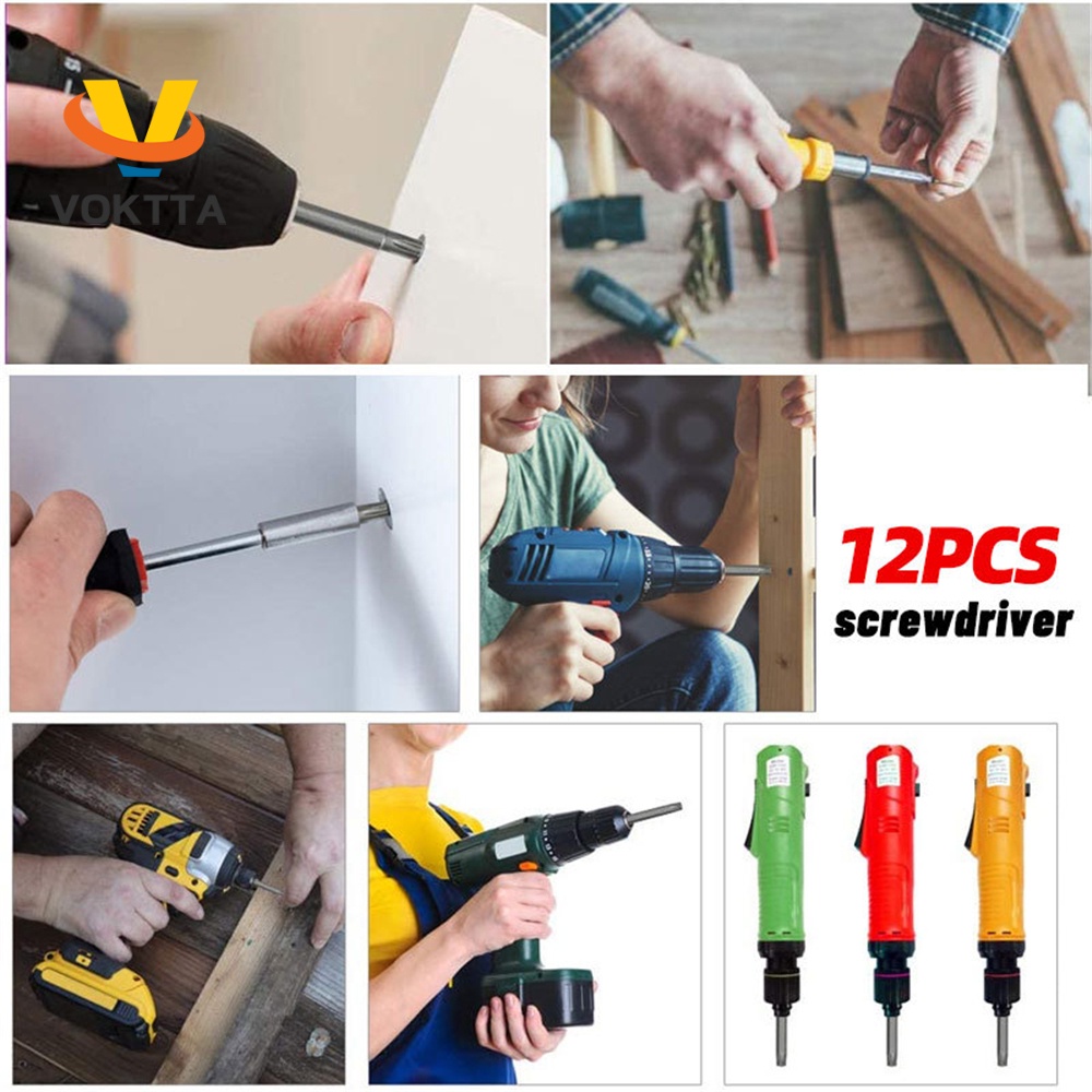 Bộ 12 Mũi Tua Vít Lục Giác Từ Tính 1 / 4 "S2 Bằng Thép 50mm / 75mm / 100mm