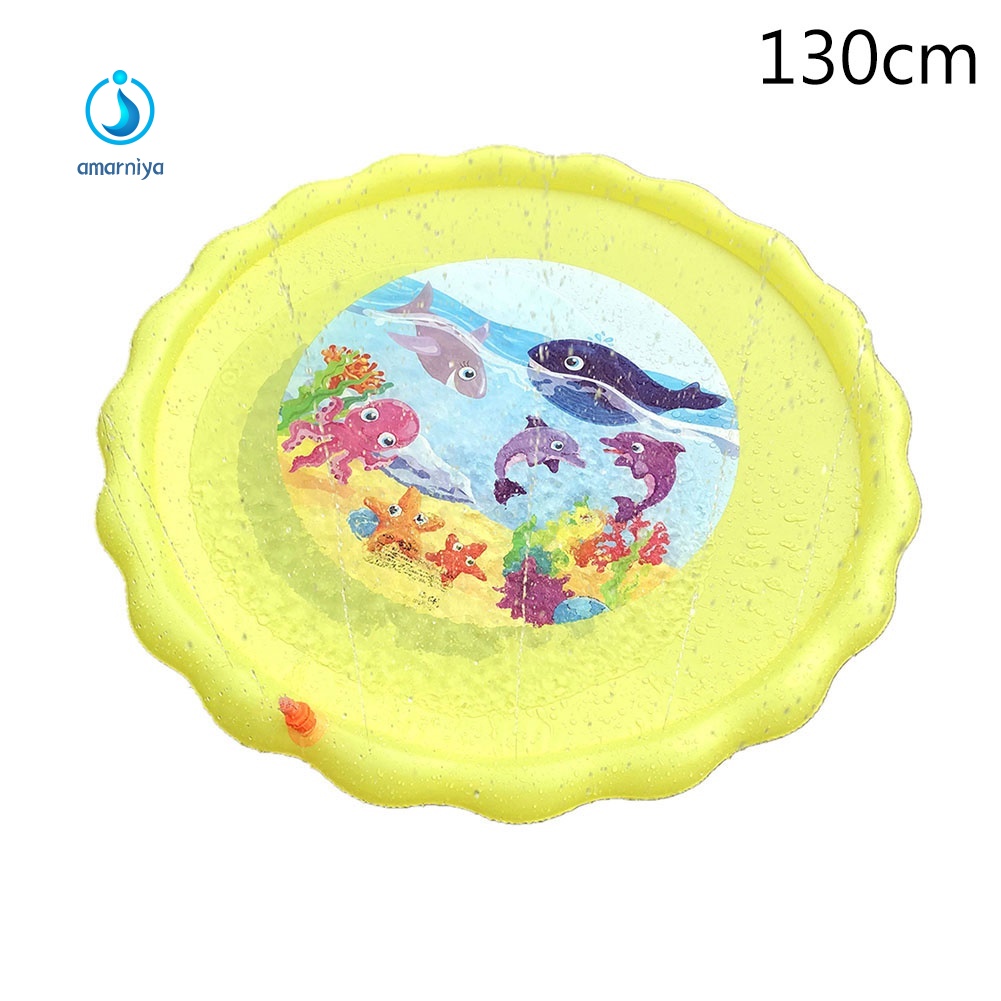 Thảm Bơm Hơi Phun Nước Hình Động Vật Biển Mùa Hè Cho Bé