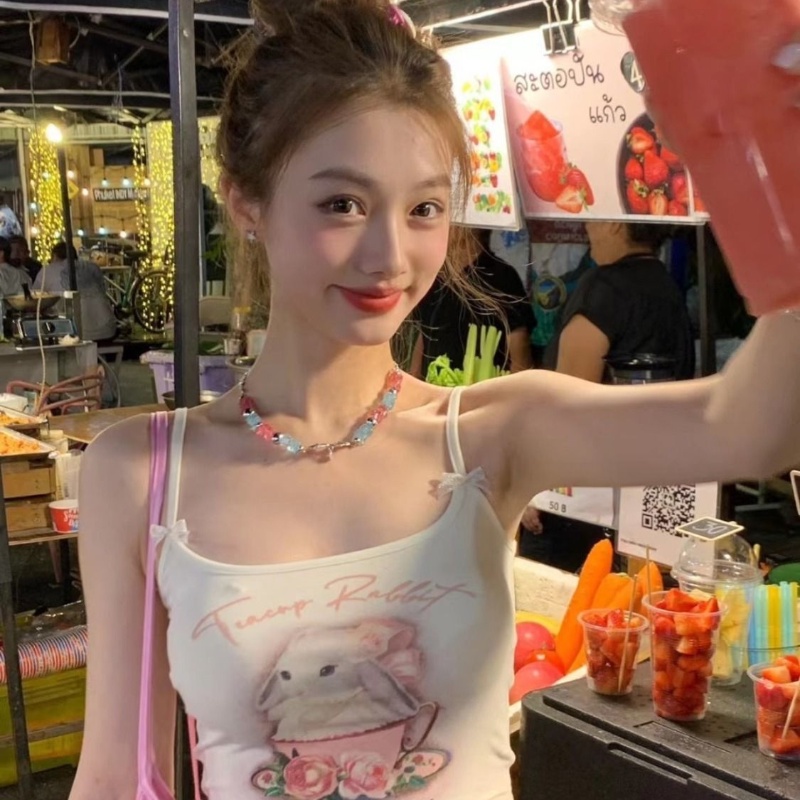 COZOK Áo Không Tay In Họa Tiết Thời Trang Quyến Rũ