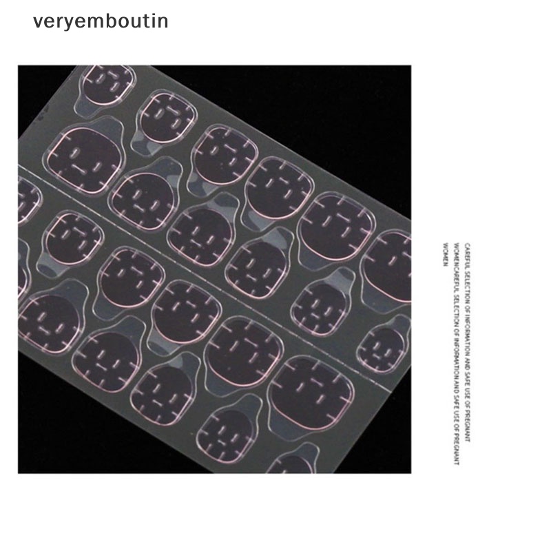 Set 240 Móng Tay Giả Trong Suốt Siêu Mỏng Tự Dính Hai Mặt Màu Hồng