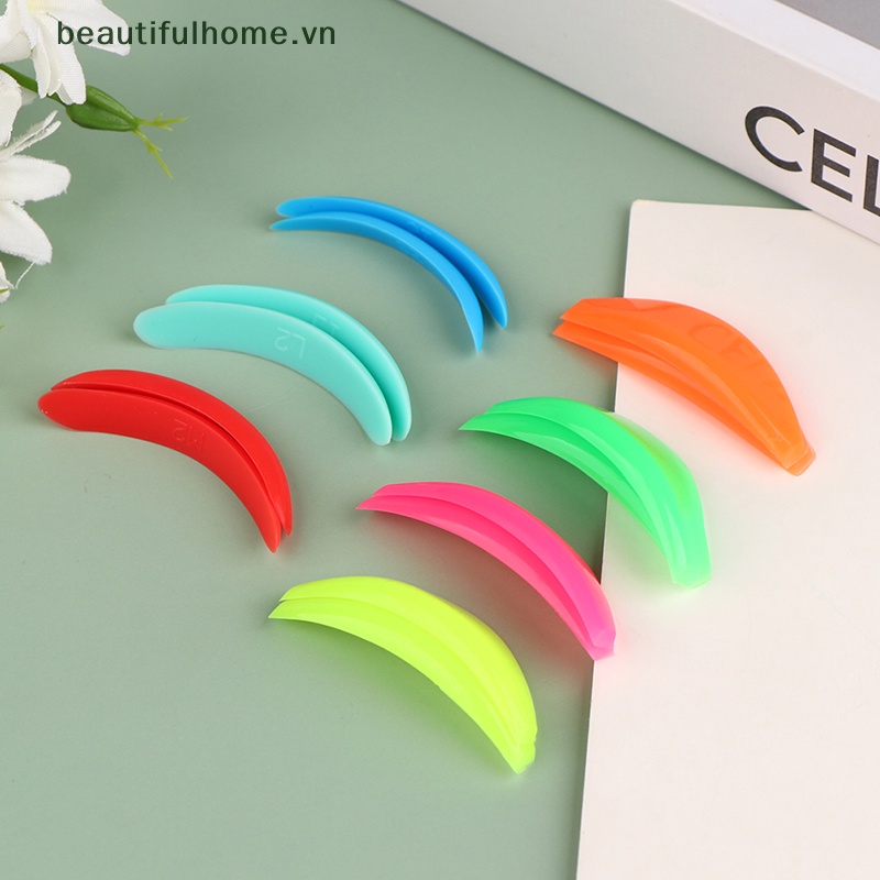 Bộ 7 Cặp Đệm Silicone Uốn Cong Lông Mi Có Thể Tái Sử Dụng